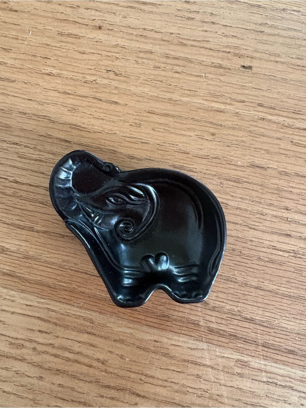 Black Elephant Ceramic Trinket Dish - Home Accents